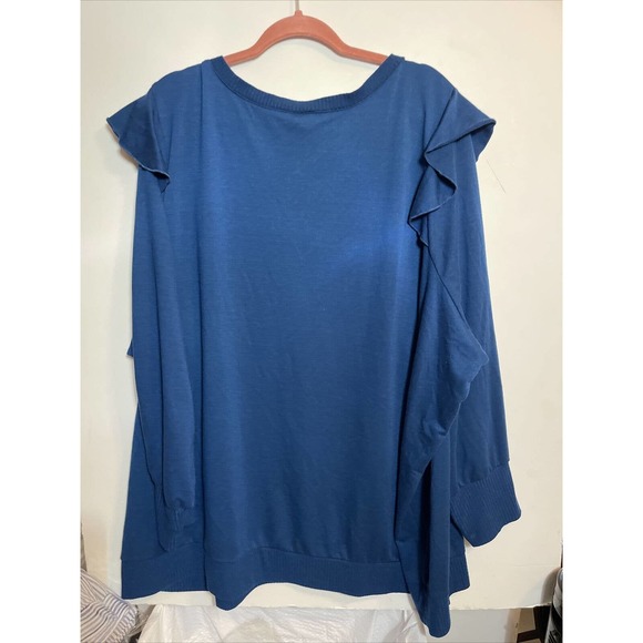 TORRID 6 Women’s 6X Sweater Blue V Neck Polyester Rayon Spandex - Picture 2 of 5